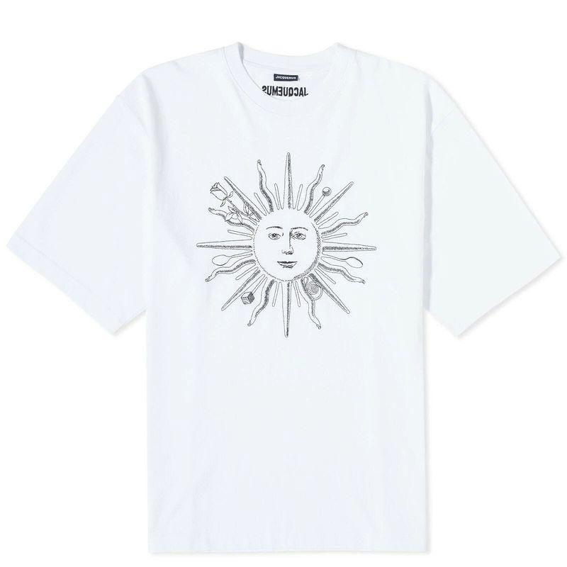Jacquemus Sun Print White Cotton T-Shirt