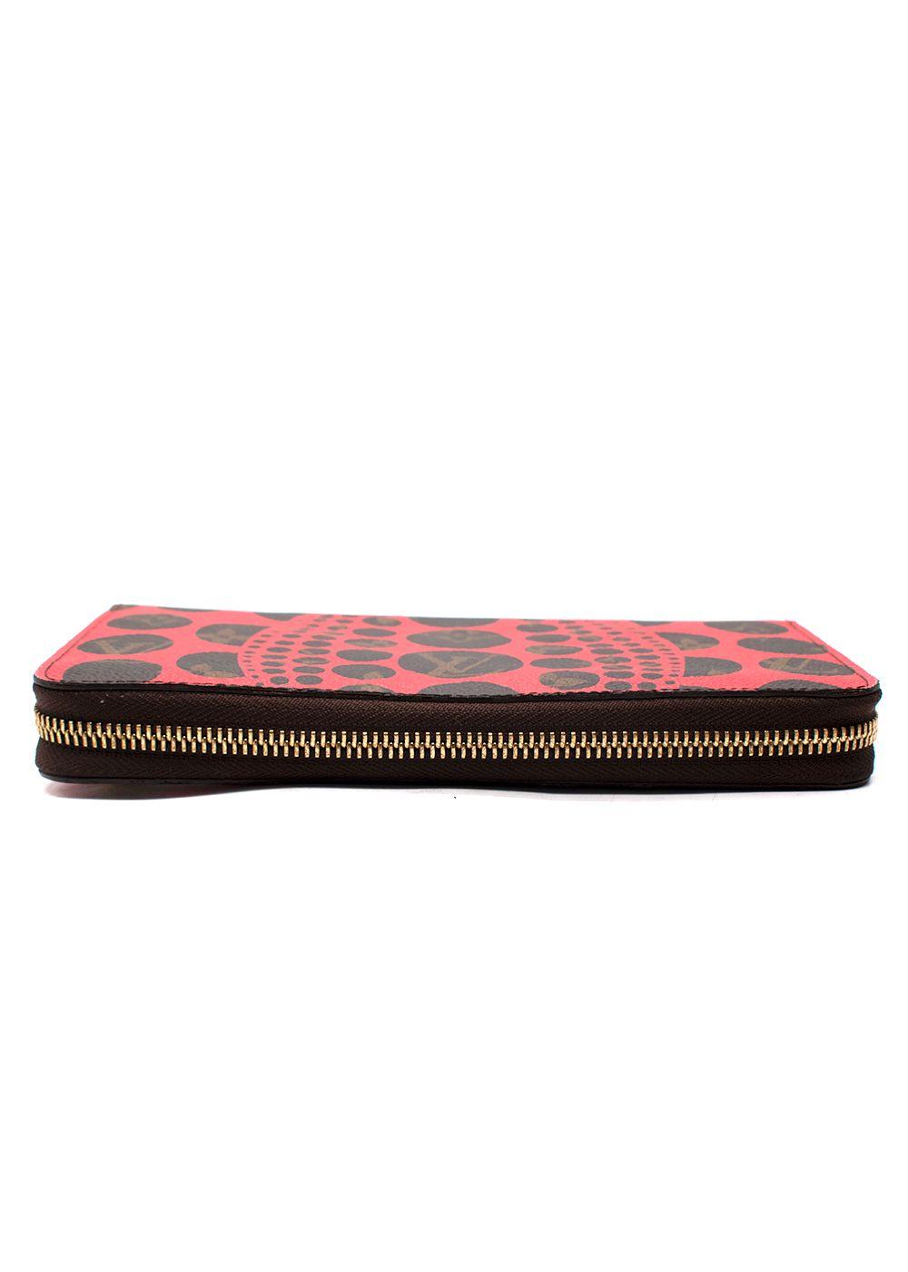 Louis Vuitton Red Monogram Kusama Pumpkin Dots Zippy Wallet