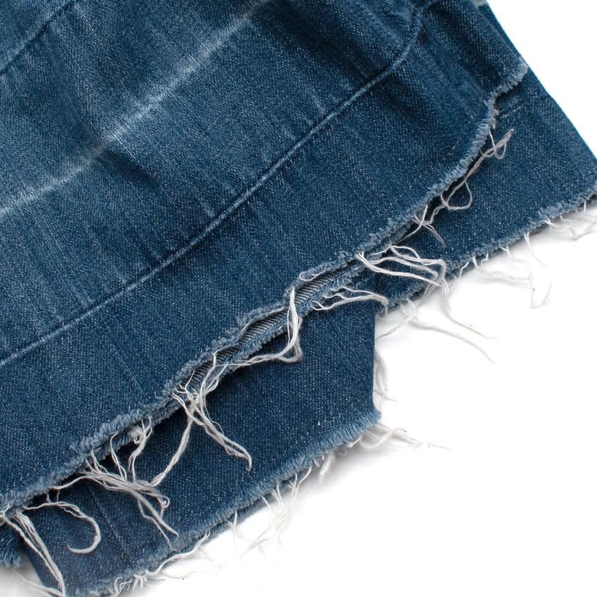 Sonia Rykiel Mid-Wash Wide Leg Denim Jeans with Crystal Waistband