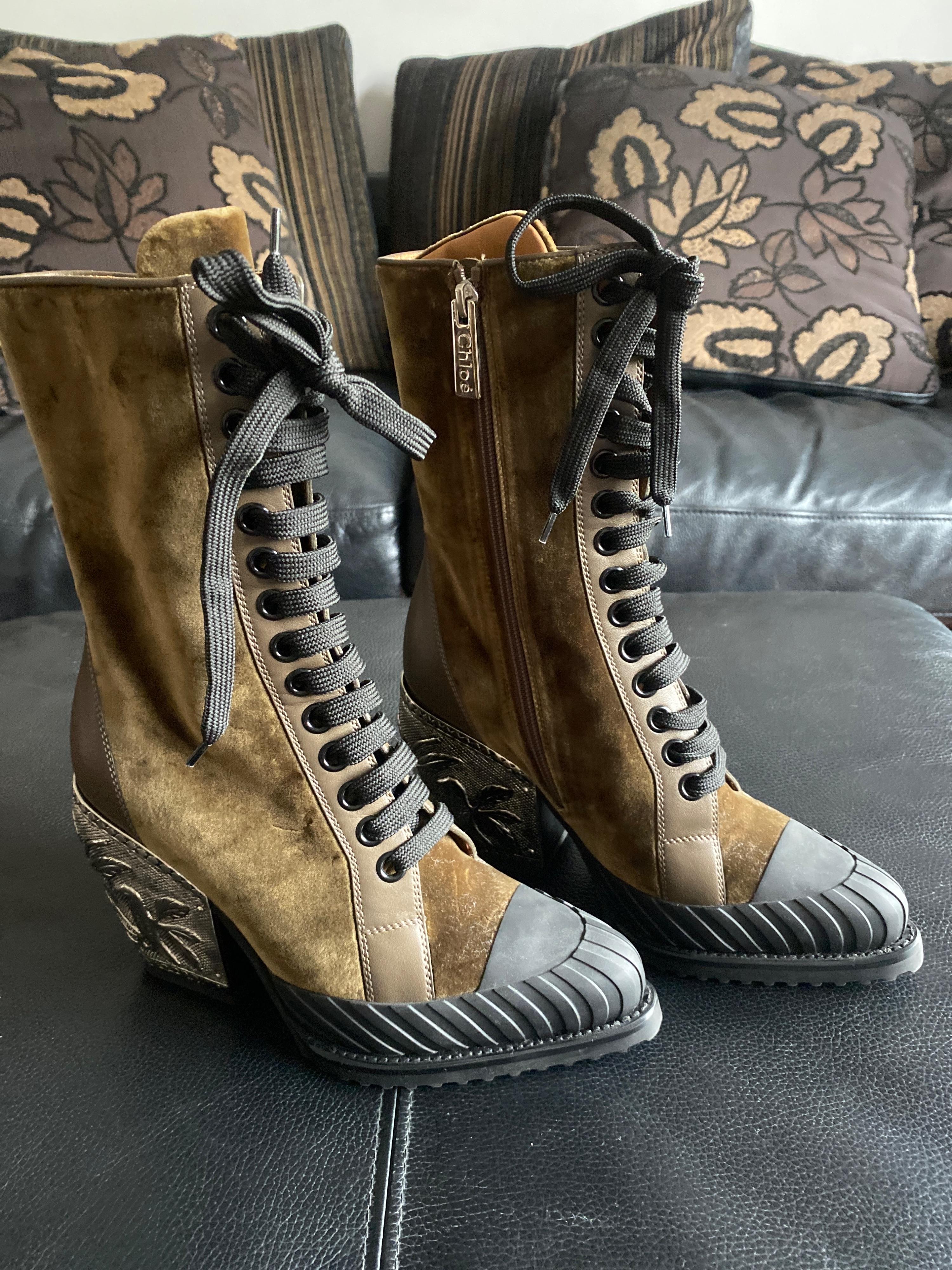 Rylee Embellished Heel Velvet Ankle Boots