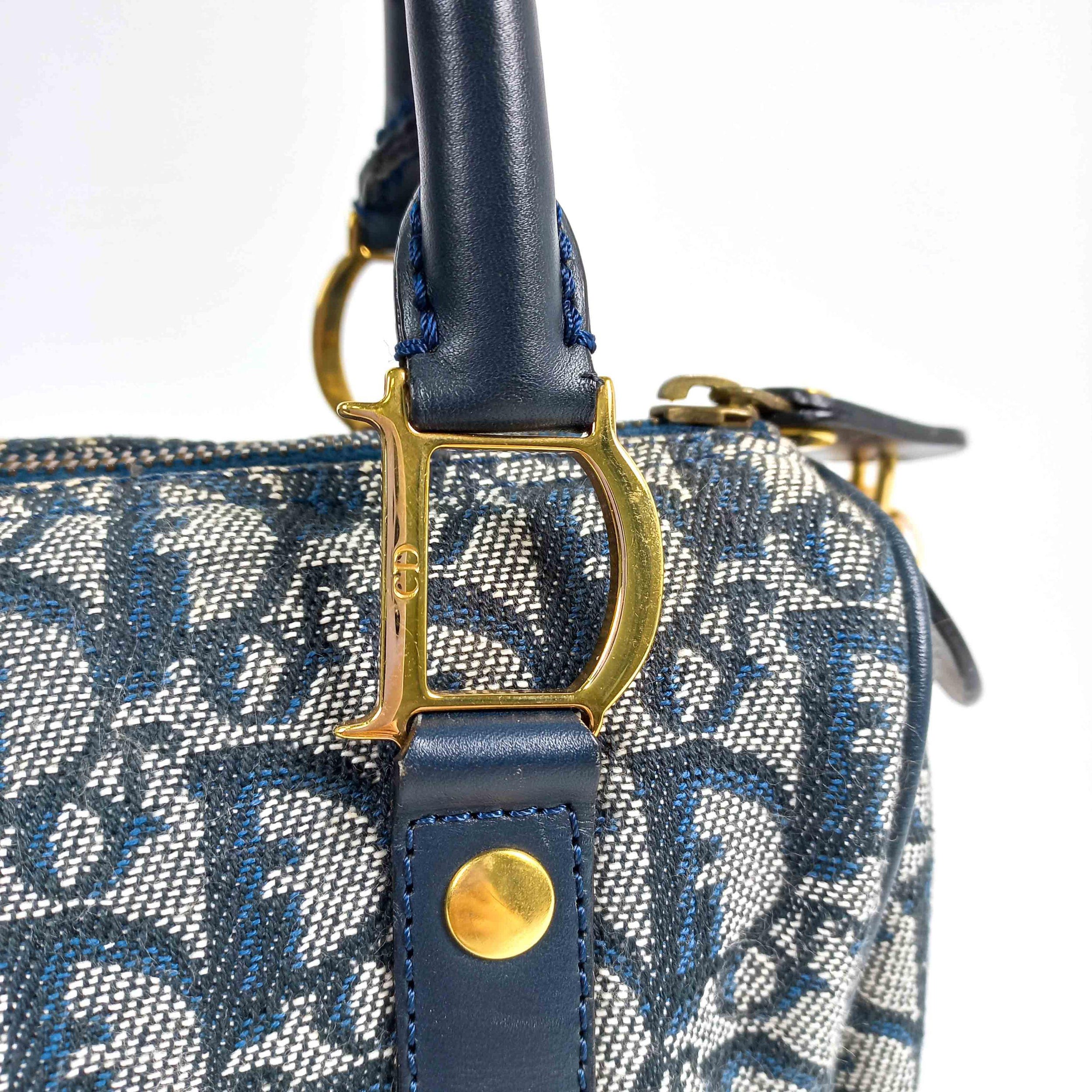 Oblique Canvas Boston Bag