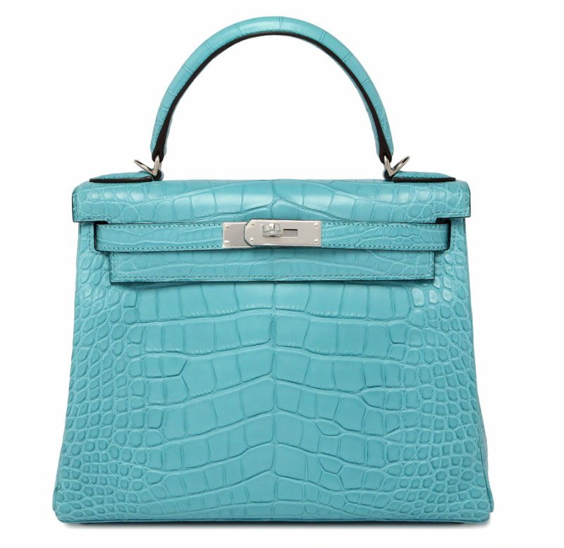 Bleu Saint-Cyr Matte Alligator Kelly 28 PHW