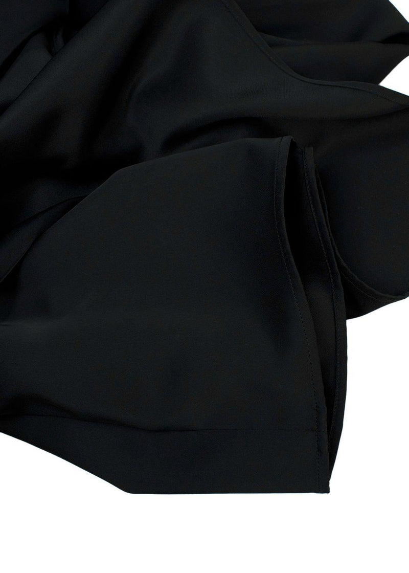 The Attico Black Chain Embellished Open-Back Satin Gown