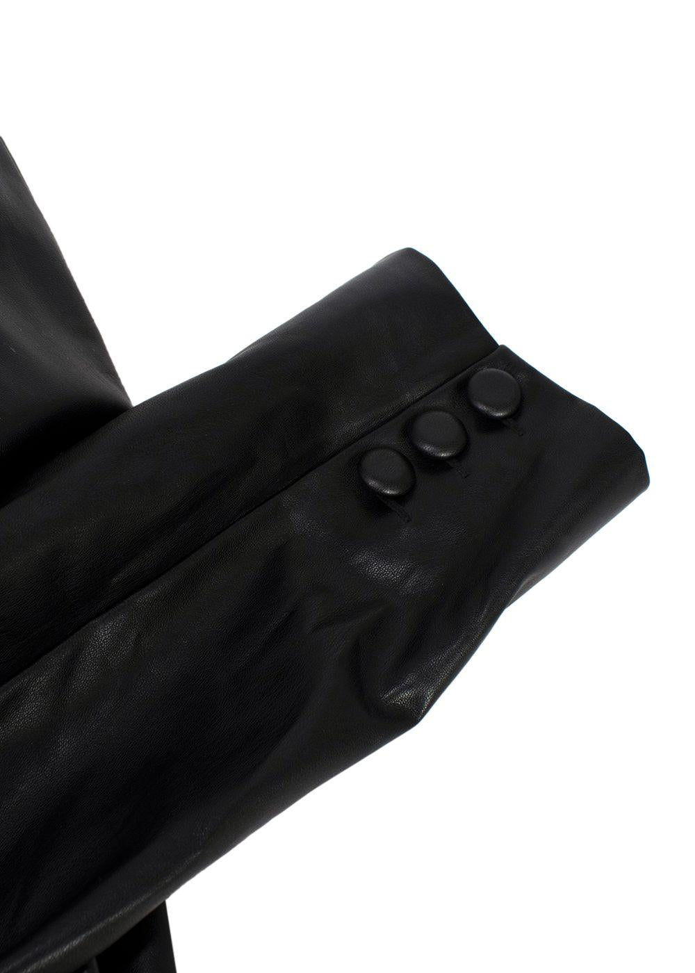 De la Vali  Montana faux leather blazer