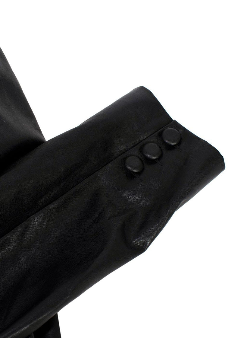 De la Vali  Montana faux leather blazer