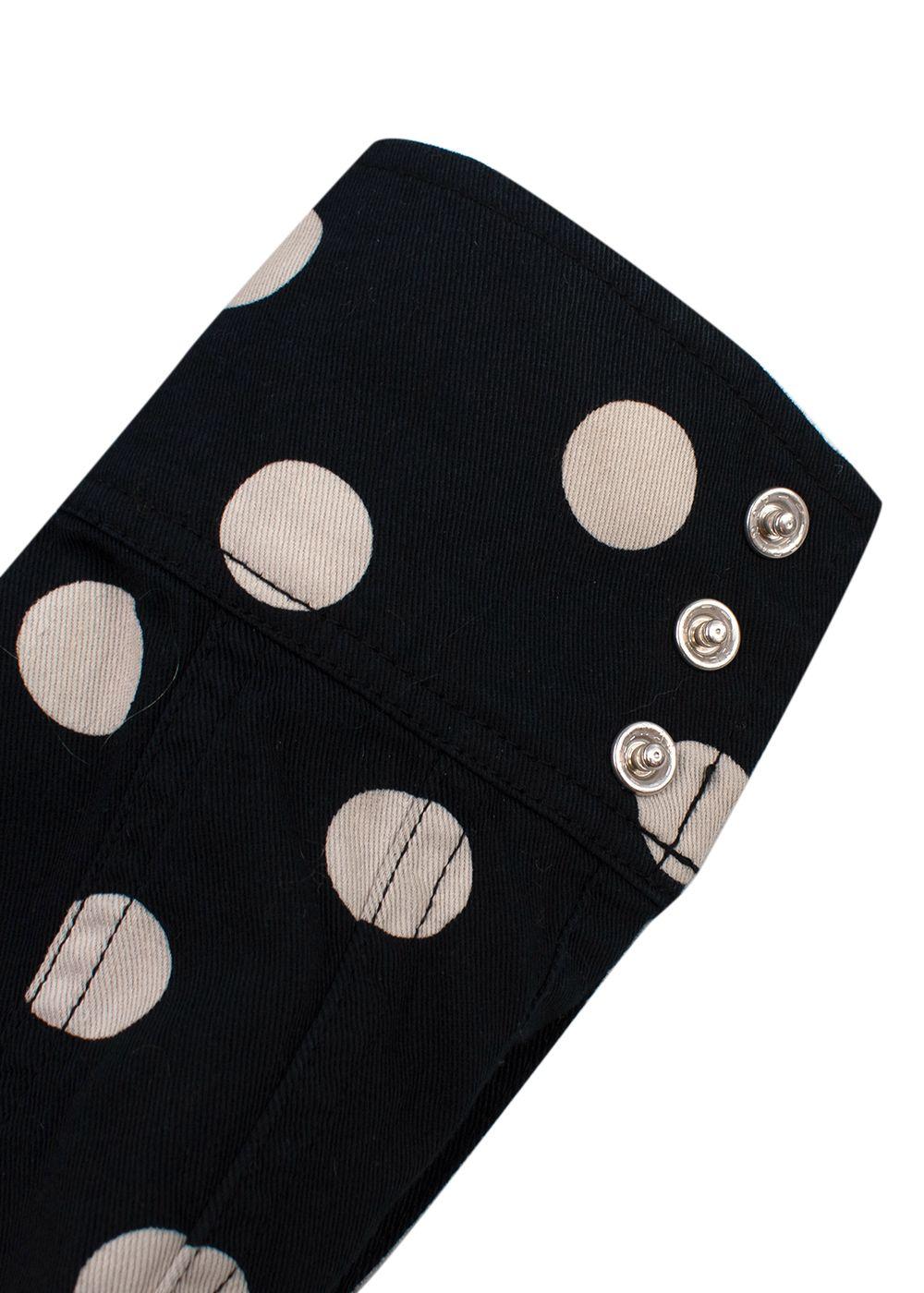 Saint Laurent Black Polka Dot Cotton Shirt Jacket