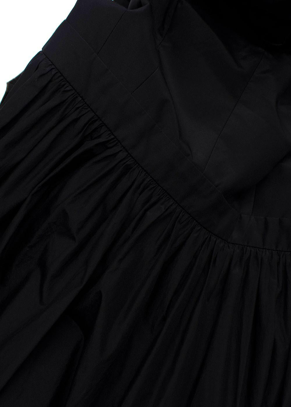 Alexander McQueen Black And Khaki Ruffled Midi Dress