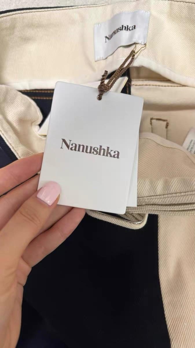 NANUSHKA Dyna Organic Cotton Denim Patchwork Skirt