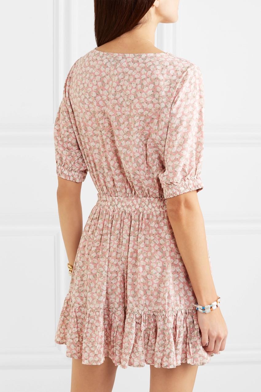 Faithfull the Brand Marigot Pink Floral Dress