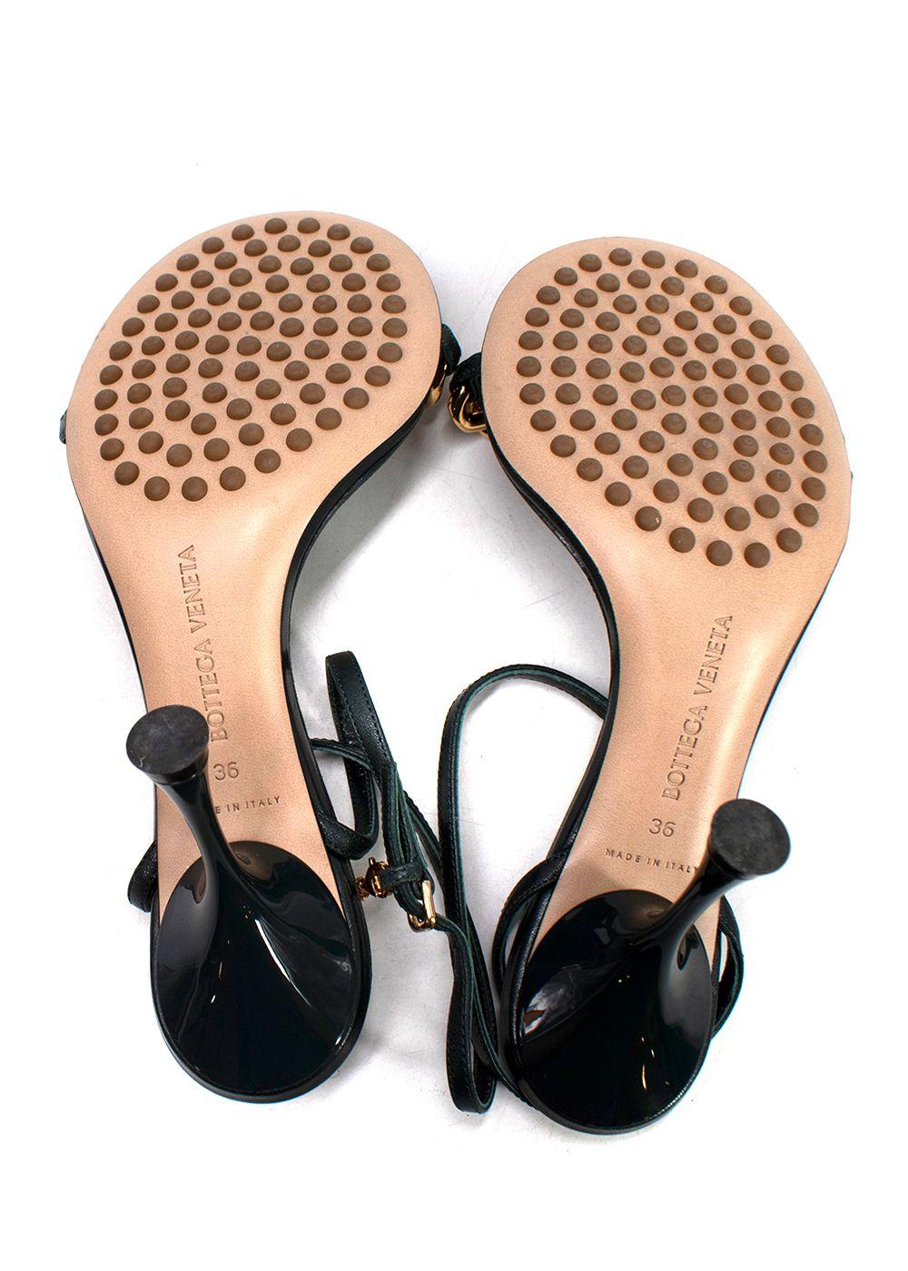 Inkwell Dot Embellished Leather Sandals