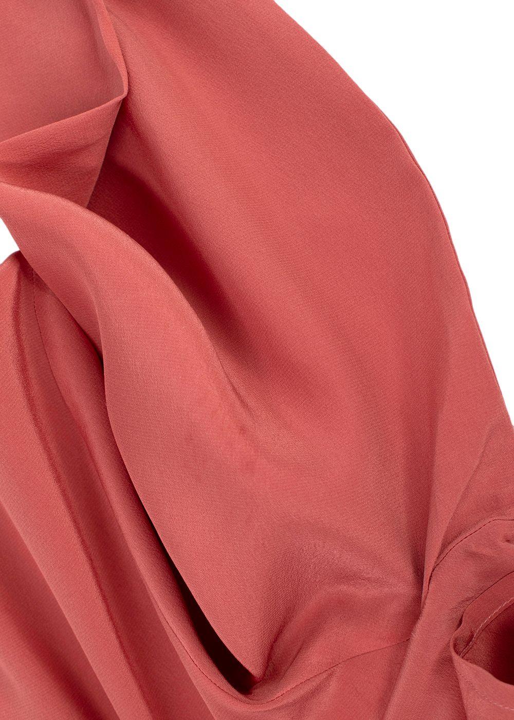Falconeri Sunset Pink Silk Button Front Shirt