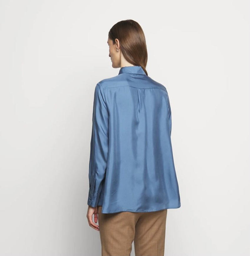 MaxMara Blue silk Vader shirt