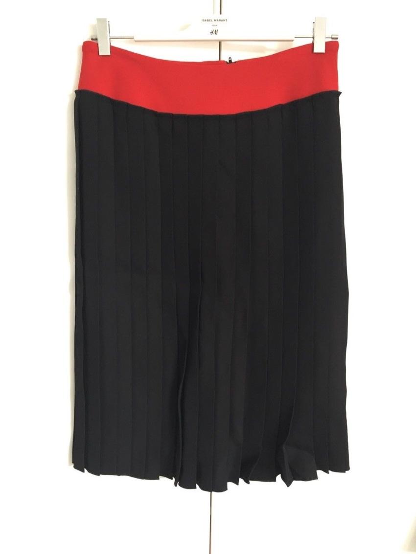 Victoria Beckham Colour-Block Pleated Midi Skirt