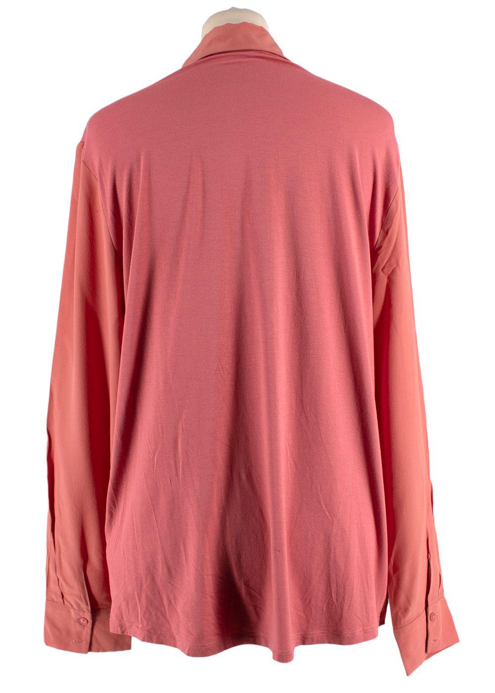 Falconeri Sunset Pink Silk Button Front Shirt