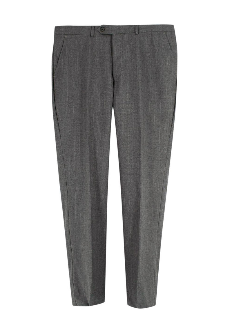 Ejjeh Bespoke Tailored Grey Striped Single-breasted Suit