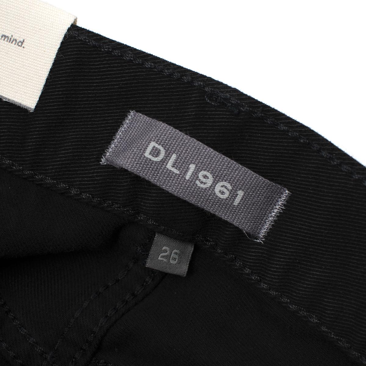 DL1961 Patti Black High Waist Straight Vintage Denim Jeans