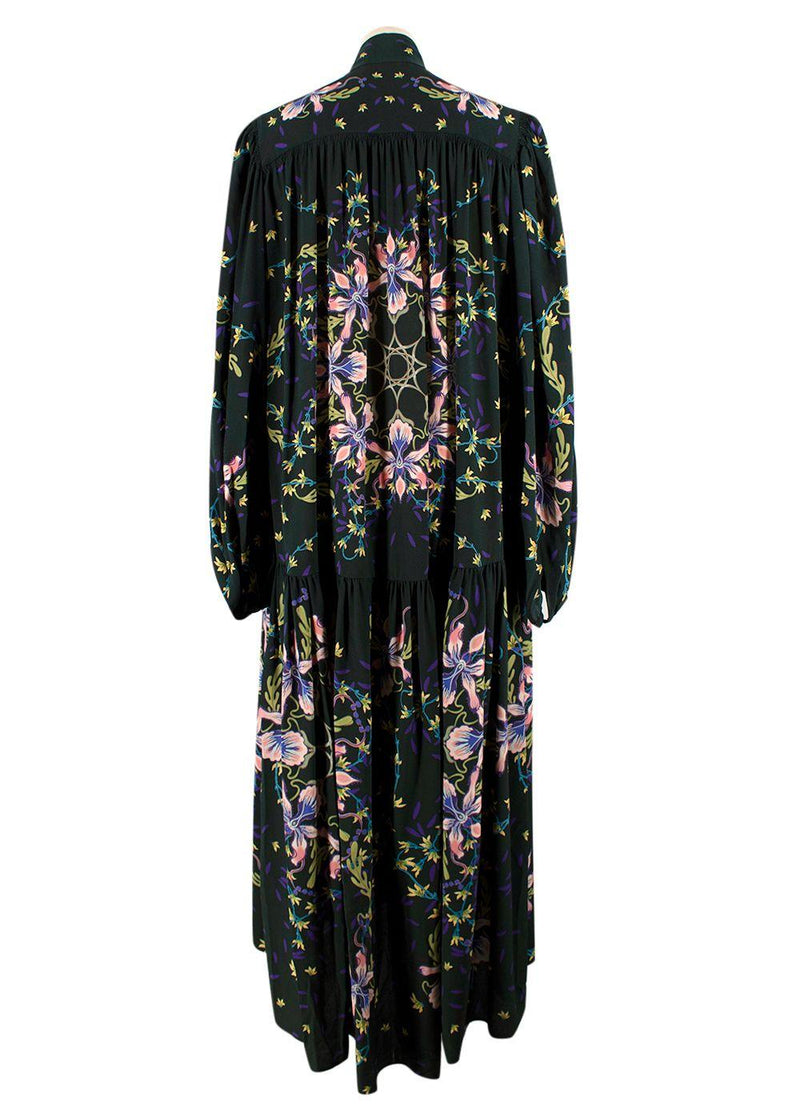 Givenchy Dark Green Floral-print Dress