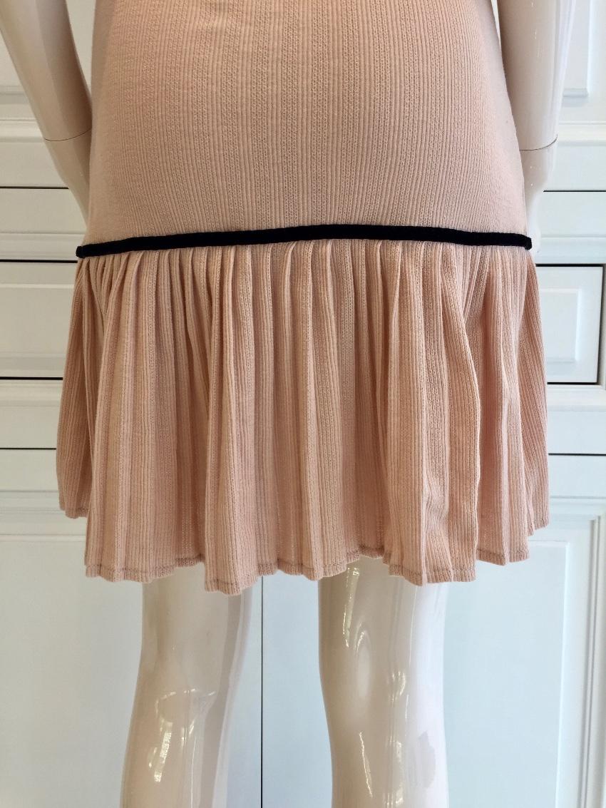 Blumarine Pleated Soft Peach Dress