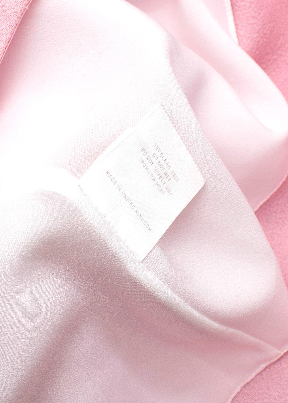 Emilia Wickstead Pink Long Sleeve Midi Dress
