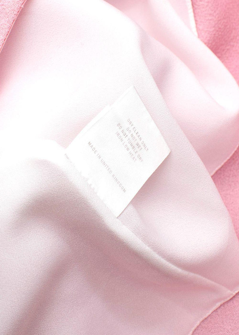 Emilia Wickstead Pink Long Sleeve Midi Dress