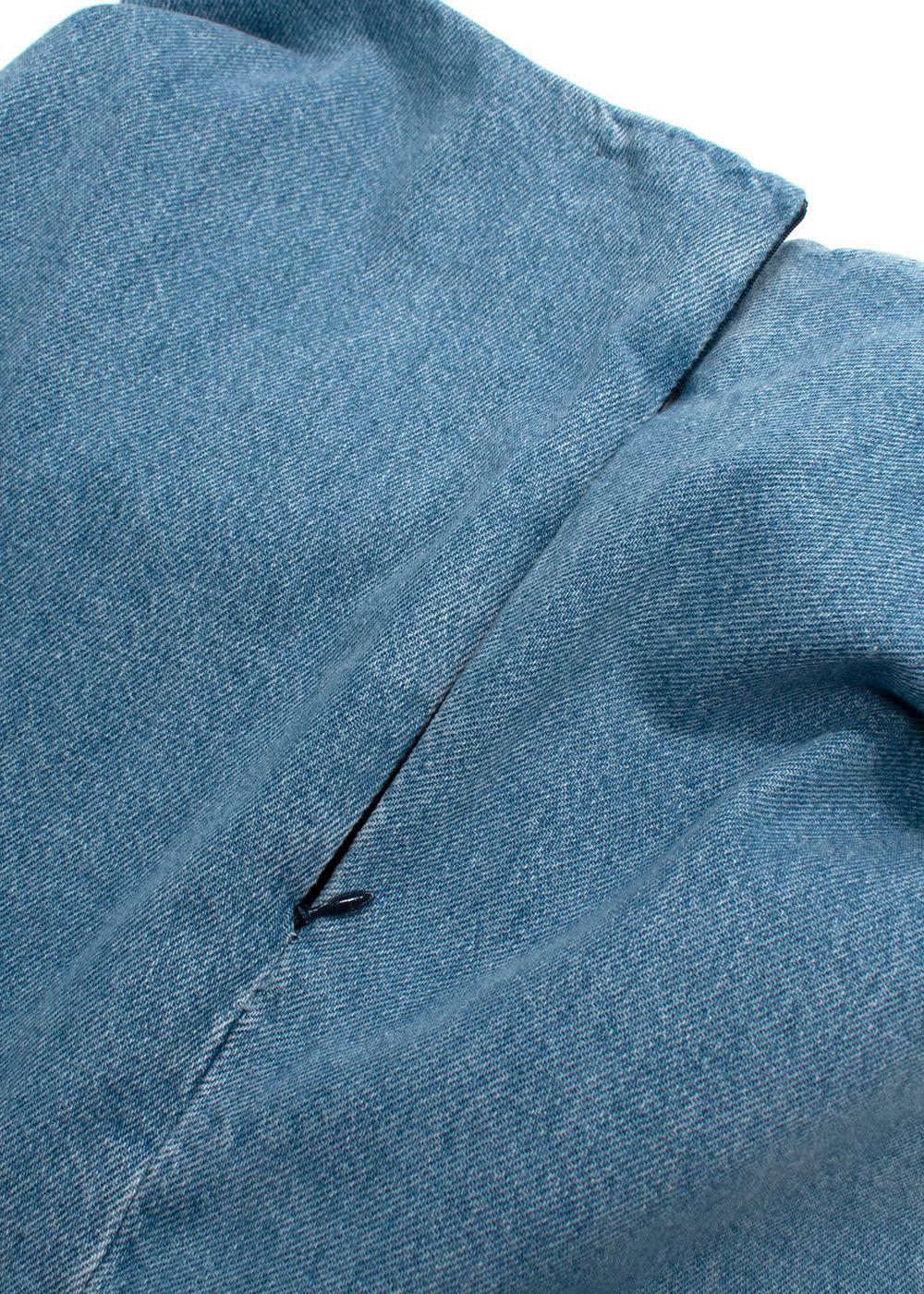 Magda Butrym Denim Rose Sash Mini Skirt