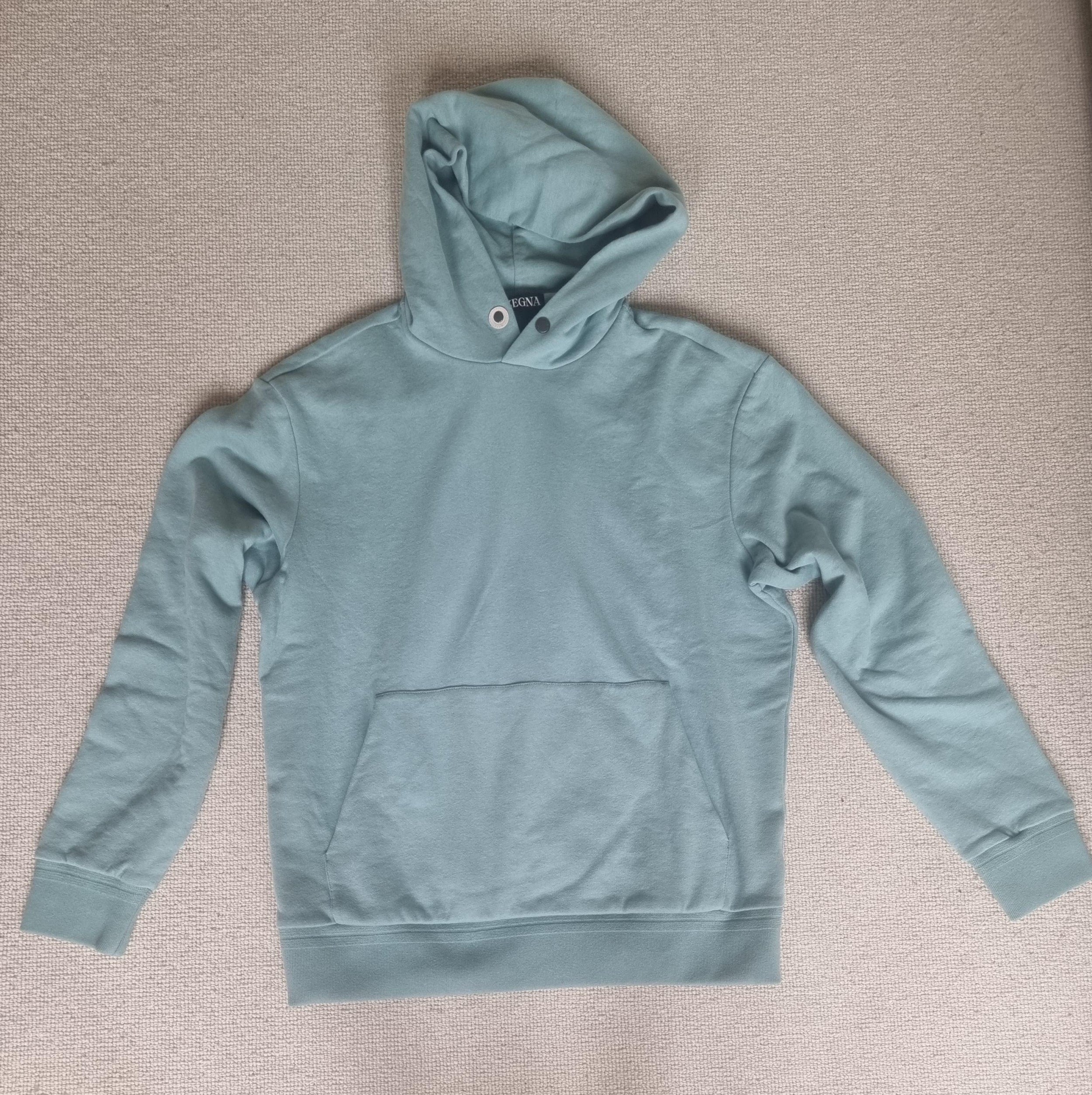 Cotton/Cashmere Blend Pale Green Hoodie