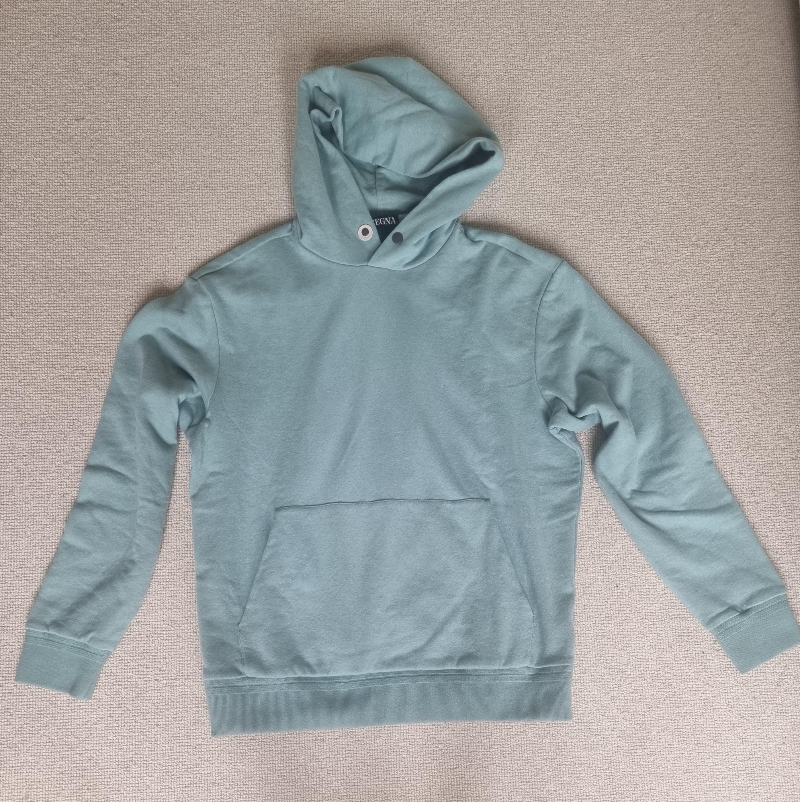 Cotton/Cashmere Blend Pale Green Hoodie