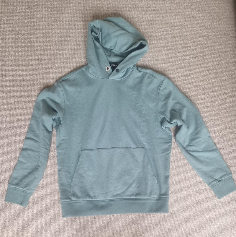 Cotton/Cashmere Blend Pale Green Hoodie