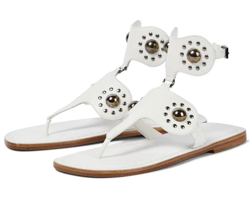 Alaia White Studded Sandals