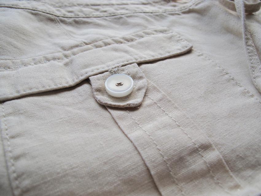 Escada Metallic Linen Cream Skirt