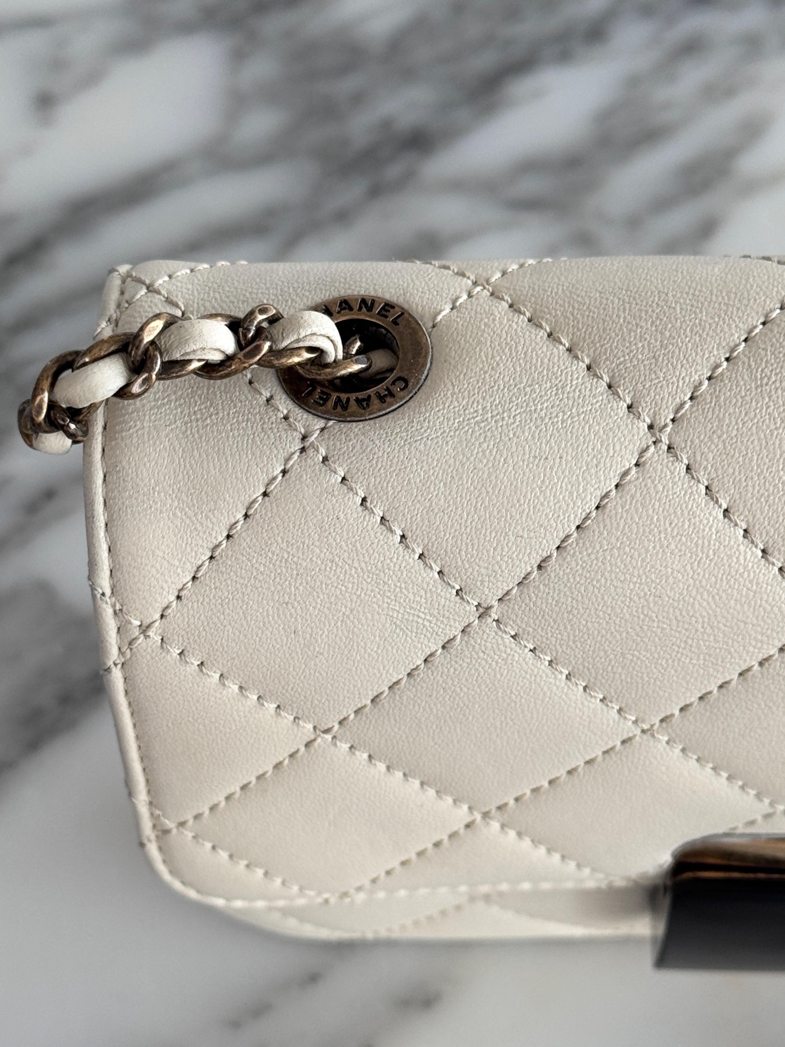 Chanel Cream Quilted Leather Shoulder Bag