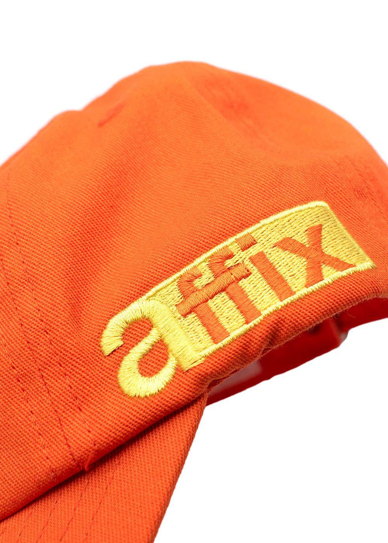 Orange Cotton Logo Baseball Cap
