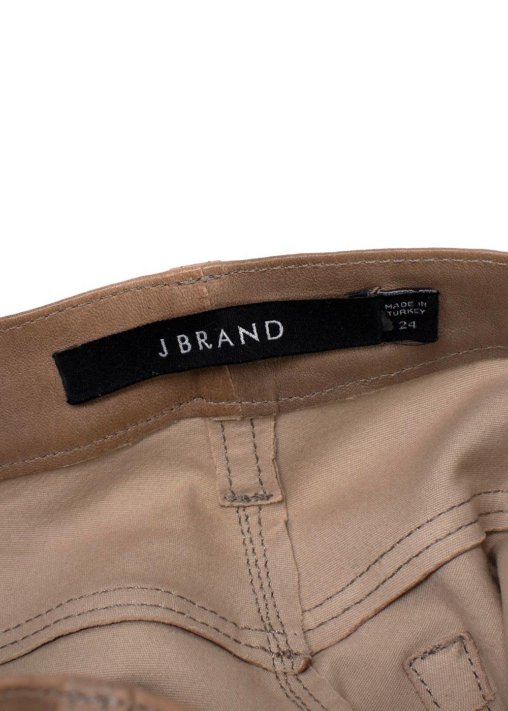 J Brand Brown Leather Trousers