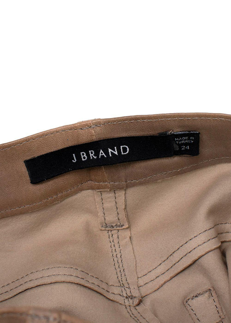 J Brand Brown Leather Trousers
