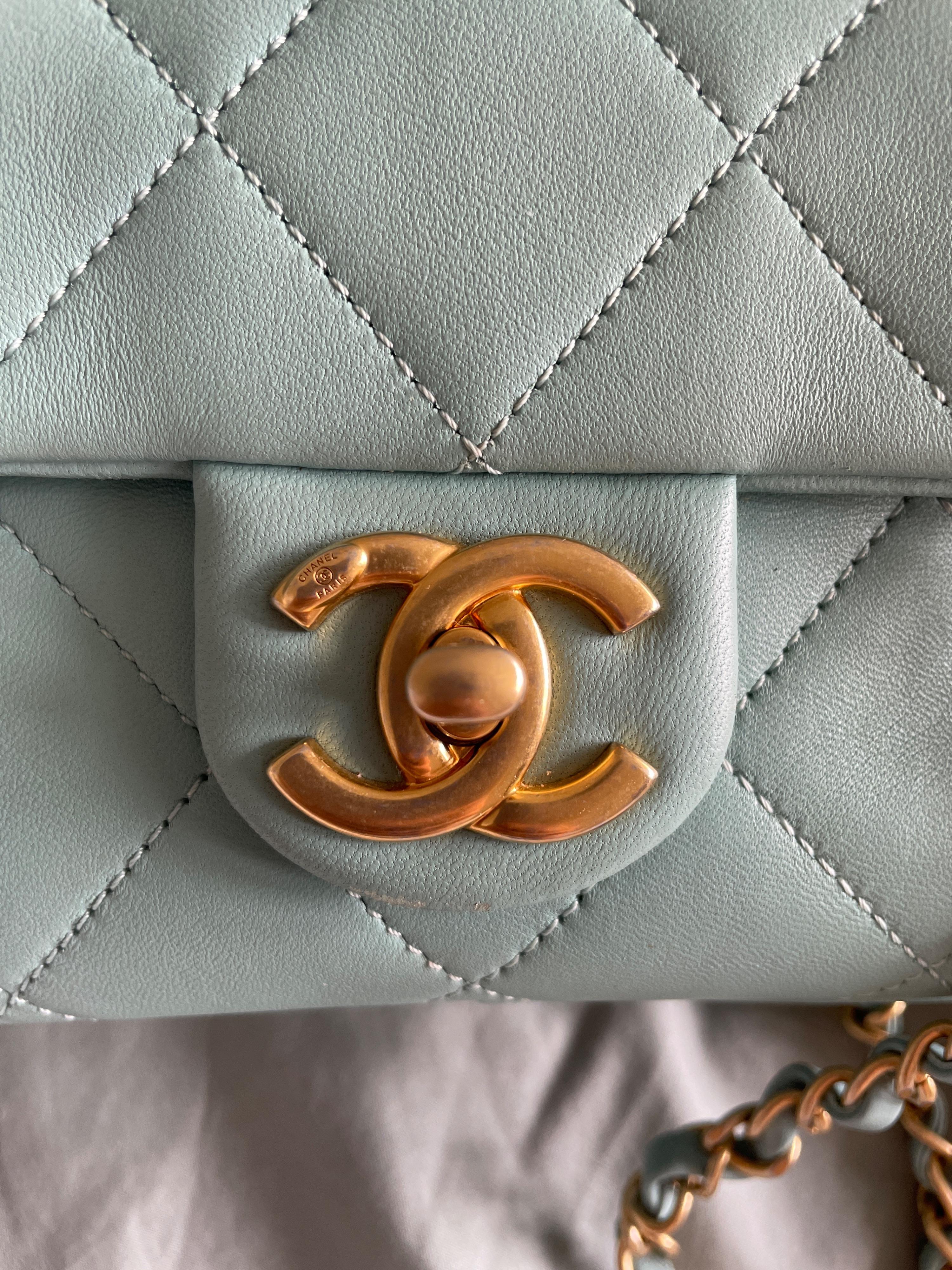 Chanel Blue Lambskin in the Loop Flap Bag