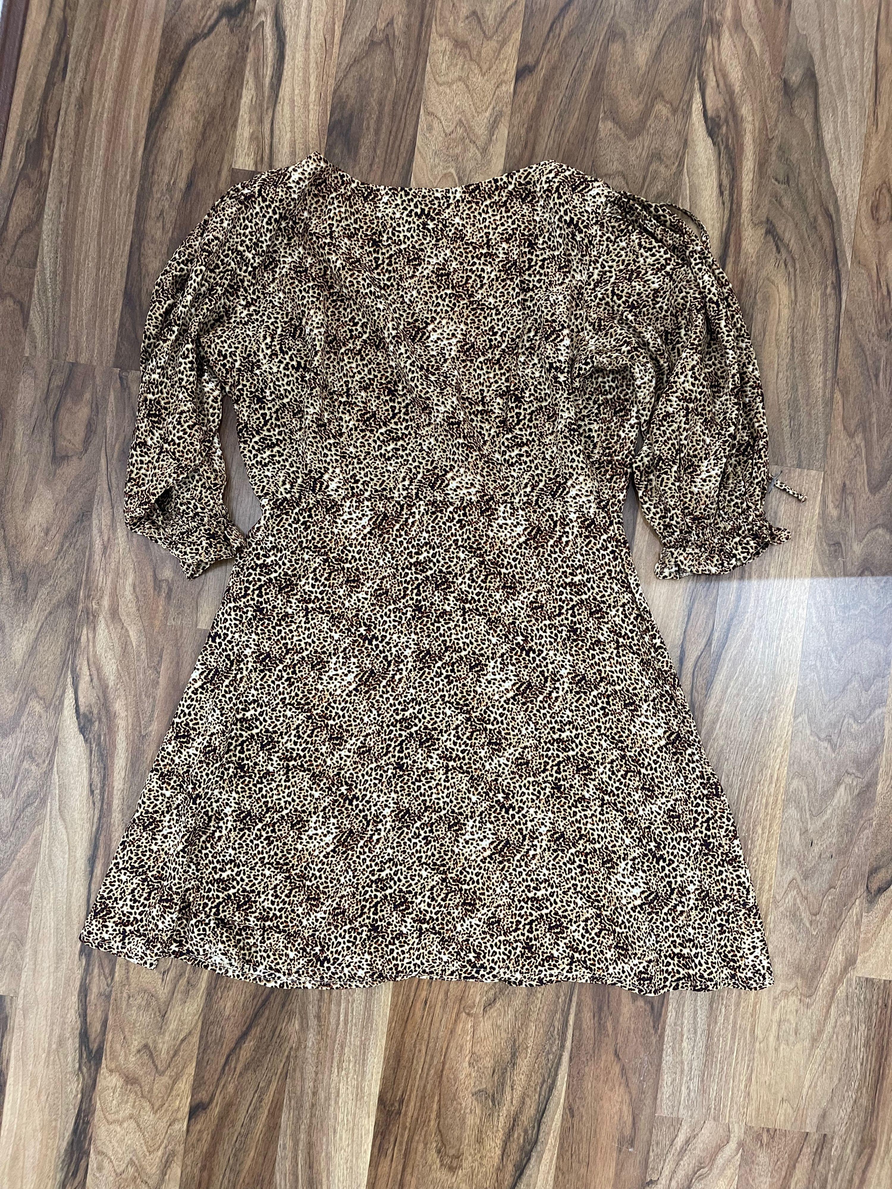 Leopard print cotton Fontaine dress