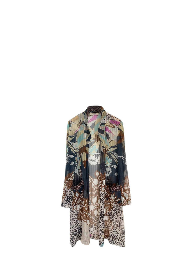 Multicolour Crinkled Silk Chiffon Wrap