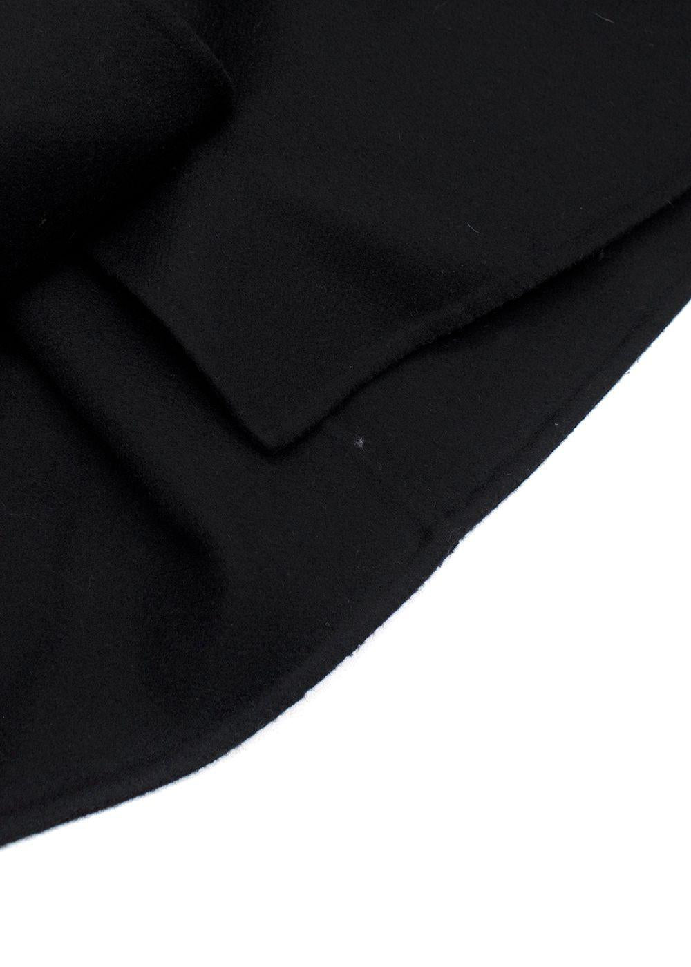 Marni Black Single Breasted Wool Cashmere Coat