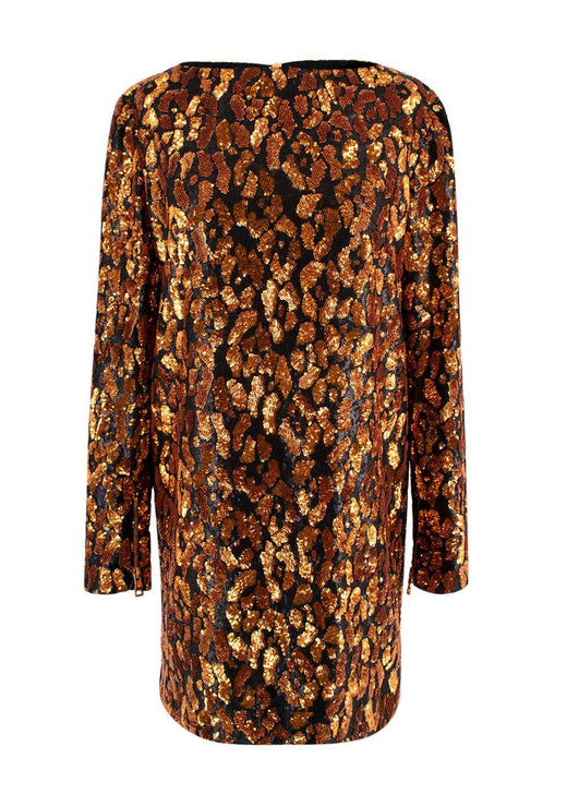 Balmain sequin bronze  & gold mini dress