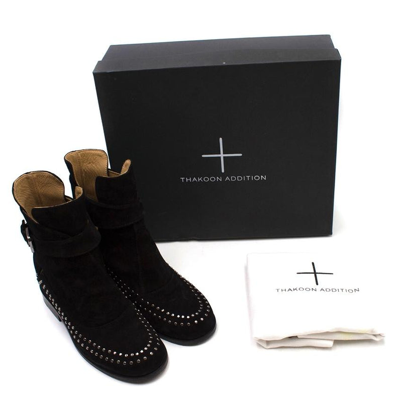 Thakoon Addition Black Suede Studded Fiona2 Boots