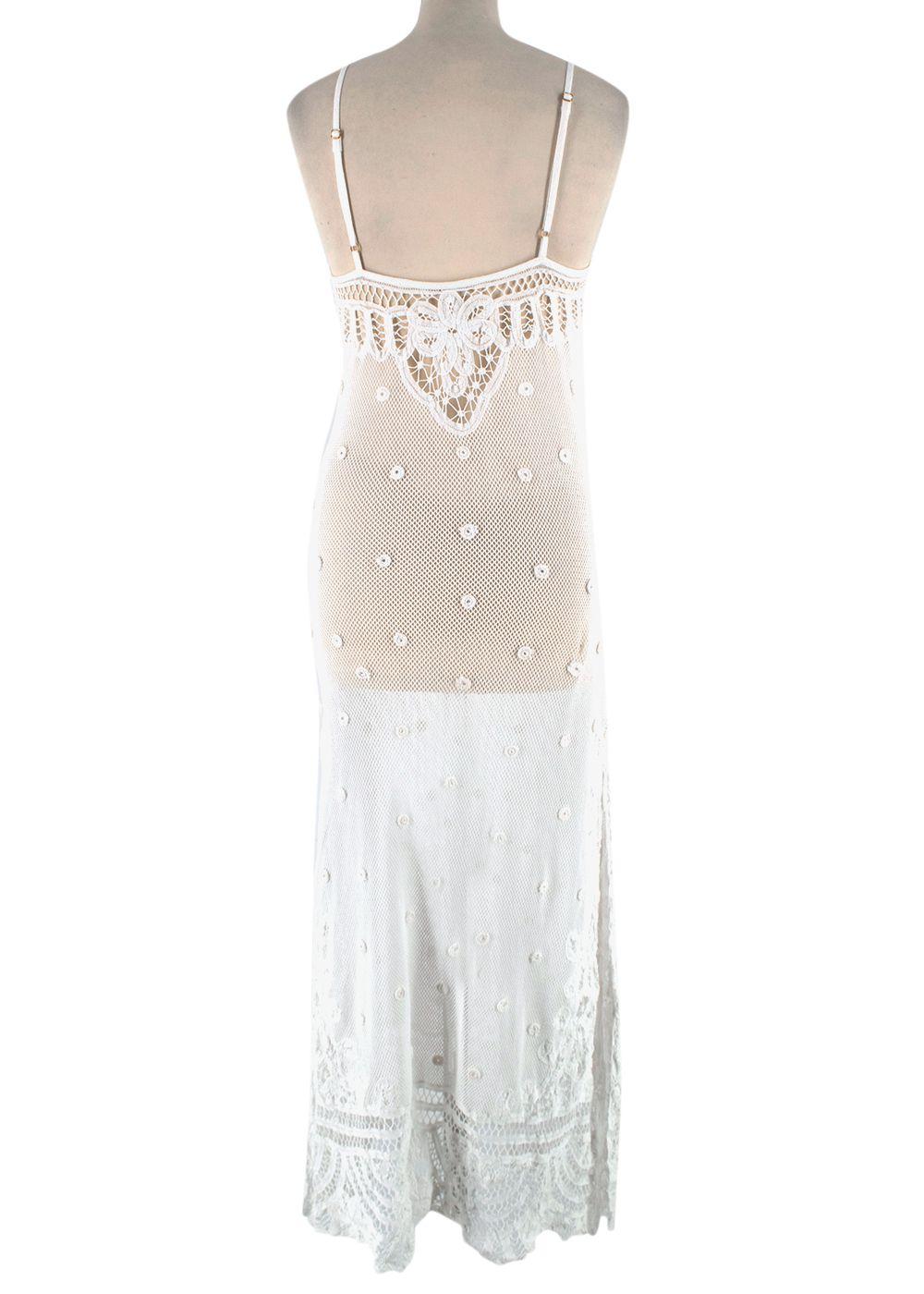 LoveShackFancy White Crochet Maxi Dress