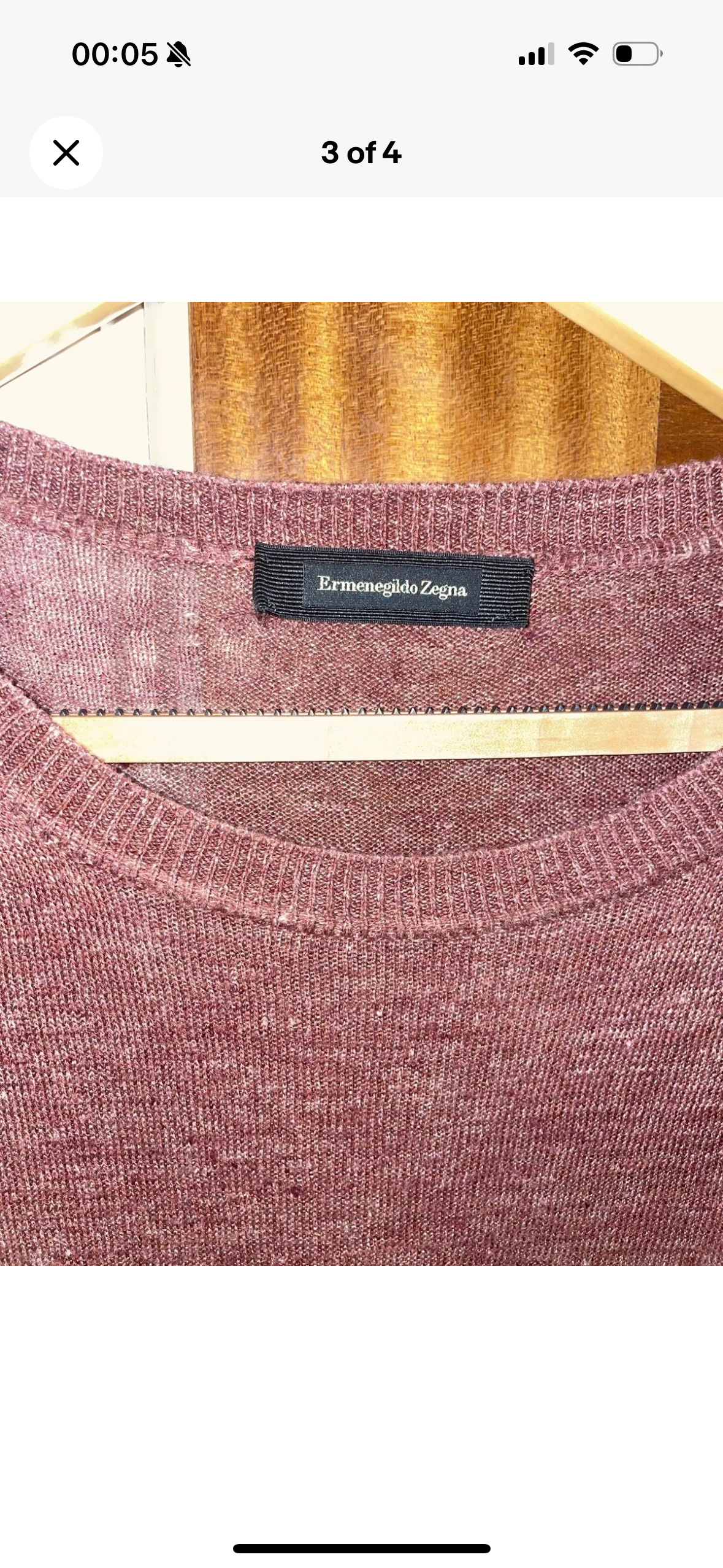 Zegna Deep Pink Linen/Cotton Blend T Shirt