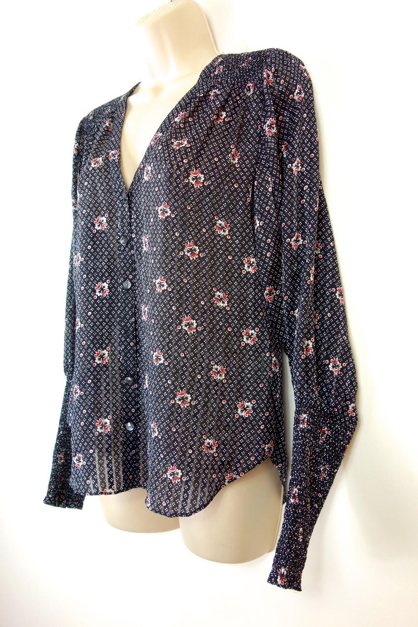 Veronica Beard Printed Silk Blouse