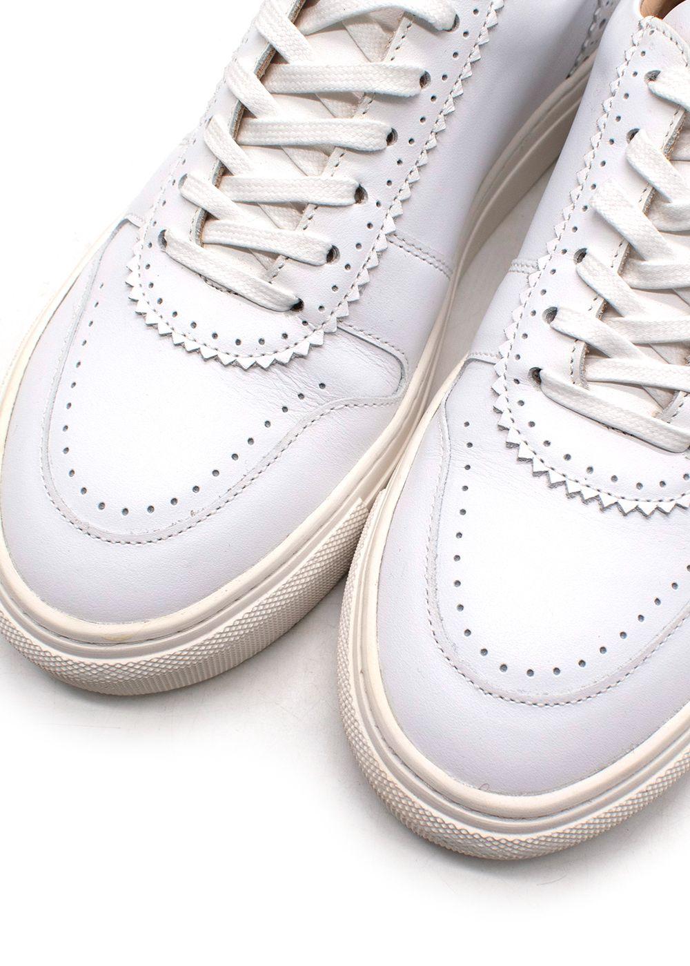 Ulla Johnson White Sneakers with Scallop Detail