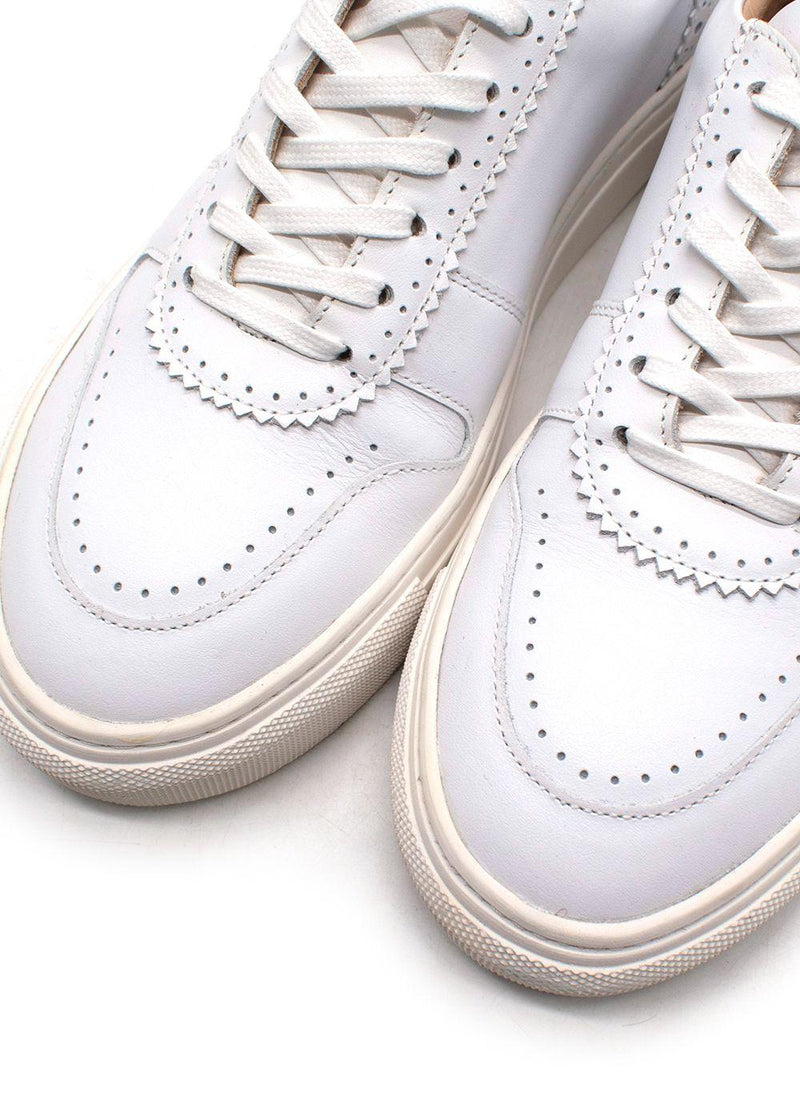 Ulla Johnson White Sneakers with Scallop Detail