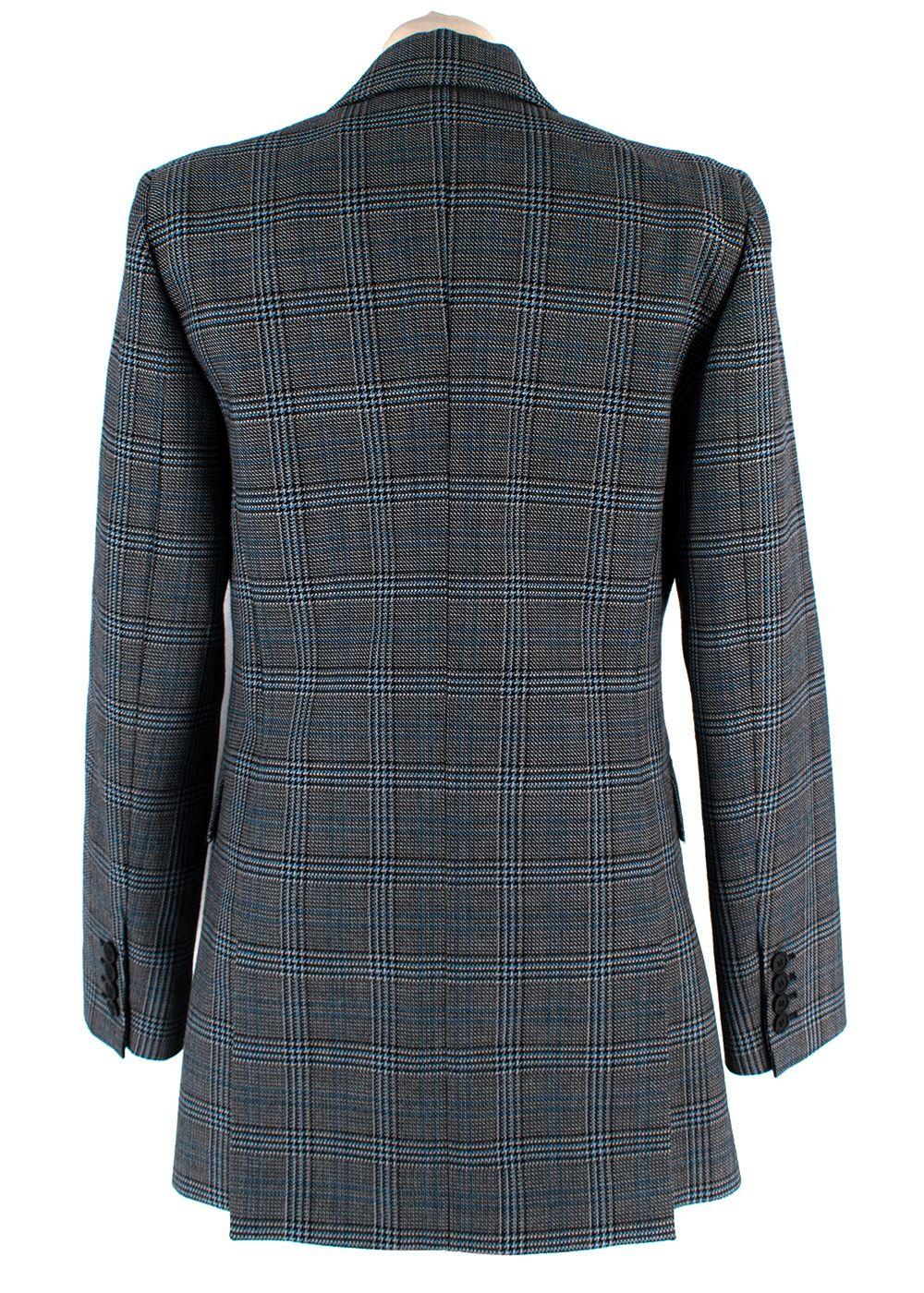 Michael Kors Grey Check Wool Single Breasted Blazer