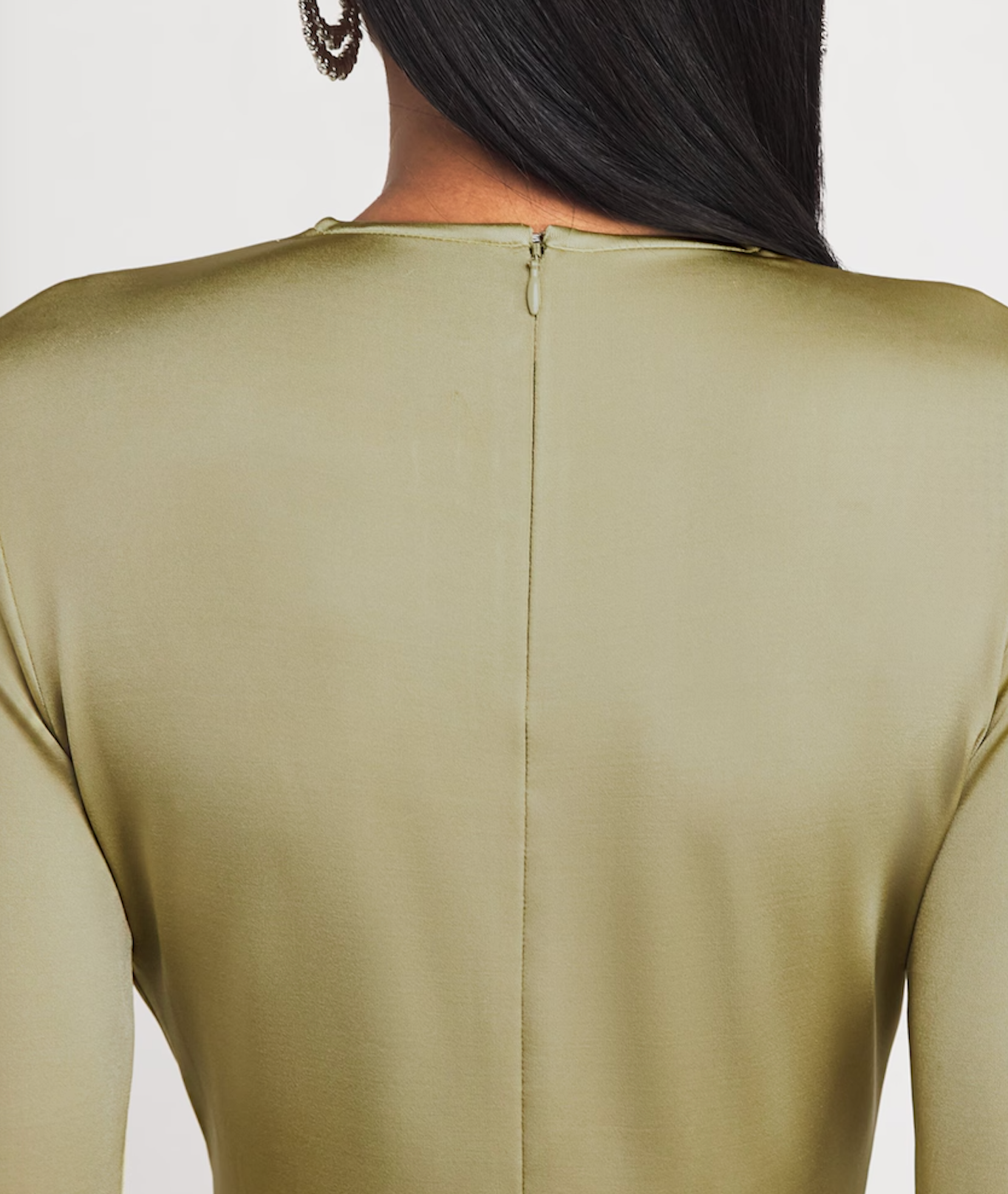 Victoria Beckham Long-Sleeve V-Neck Gown