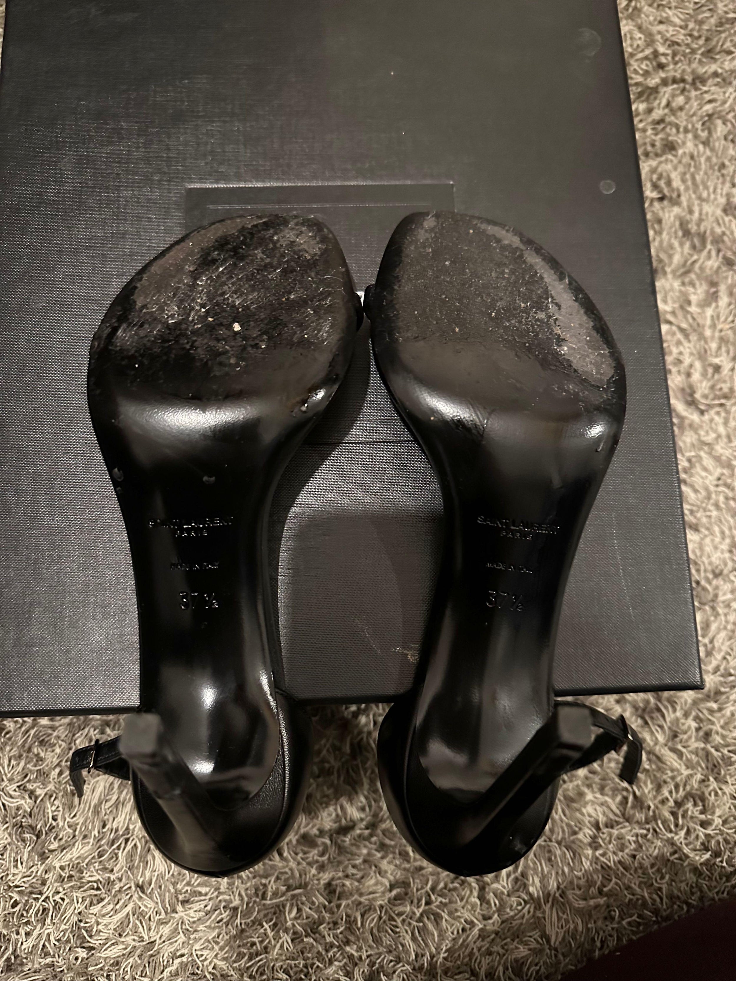 Jane 105 Black Leather Sandals