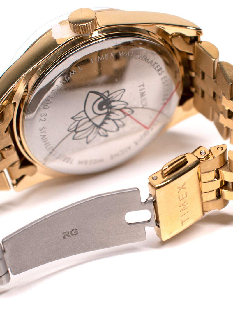 Timex Legacy x Jacquie Aiche Gold Sunray Dial with Tribe Eye 36mm Watch
