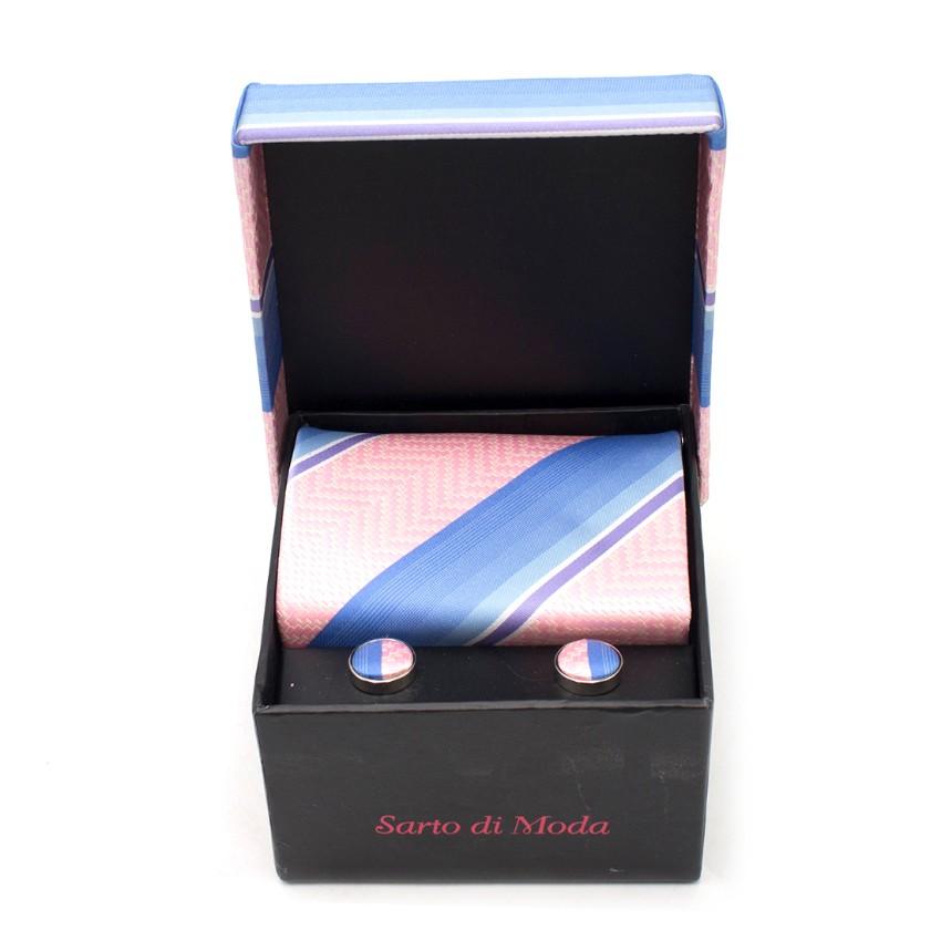 Sarto di Moda Silk Stripes Tie and Cufflinks Giftset
